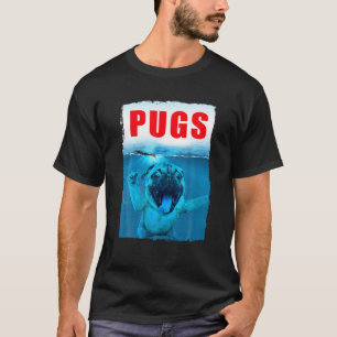 私は映画とパグ写真が大好き Tシャツ