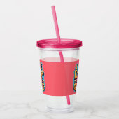 私は映画の名台詞を流暢に語る レトロ ポップアート アクリルタンブラー (左)