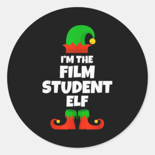 私は映画学生のエルフファミリーパジャマクリスマスF ラウンドシール