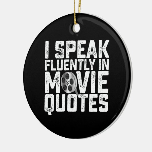 私は映画話の引用文に精通している セラミックオーナメント (左)