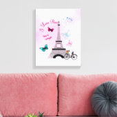 私は春にパリが大好き キャンバスプリント (インサイチュ (リビング))