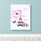 私は春にパリが大好き キャンバスプリント (インサイチュ (ウッドフロア))