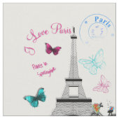 私は春にパリが大好き ファブリック (クローズアップ)