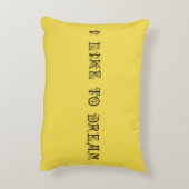 私は春の黄色で枕を夢見るのが好き アクセントクッション (裏面(縦))