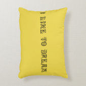 私は春の黄色で枕を夢見るのが好き アクセントクッション (正面(垂直))