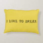 私は春の黄色で枕を夢見るのが好き アクセントクッション (裏面)