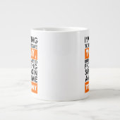 私は昨日は今日になろうとし素晴らしてい素晴らしる ジャンボコーヒーマグカップ (正面)