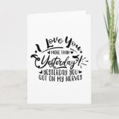 私は昨日よりあなたを愛している カード (正面)