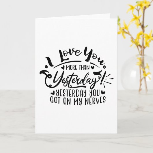 私は昨日よりあなたを愛している カード (黄色い花)