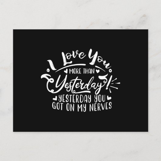 私は昨日よりあなたを愛している ポストカード (正面)