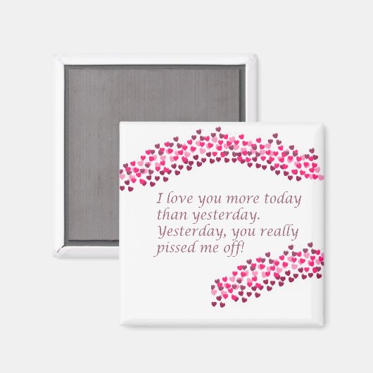 私は昨日より今日あなたを愛していおもしろいる マグネット (正面/裏面)