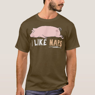 私は昼寝おもしろい豚かわいい怠惰な動物かわいい2907 Tシャツ