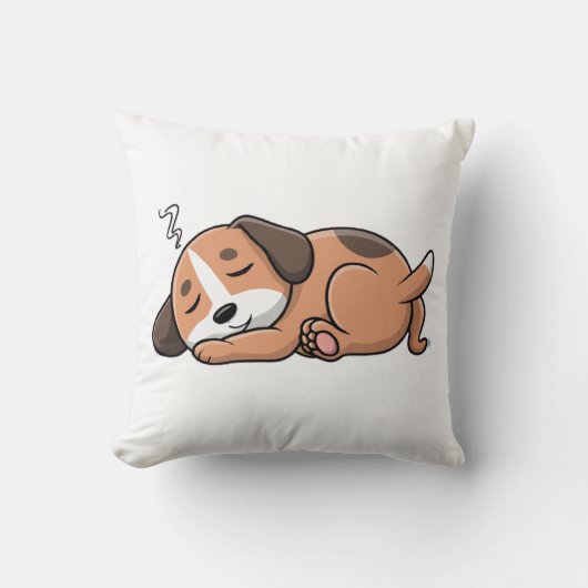 私は昼寝が好き – 昼寝の犬 クッション (正面)