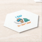 私は昼寝だからナマケモノをスナップしおもしろいない ペーパーコースター (アングル)