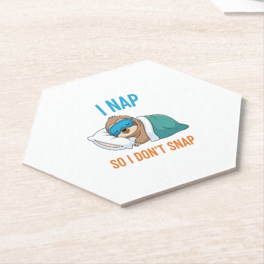 私は昼寝だからナマケモノをスナップしおもしろいない ペーパーコースター (アングル)