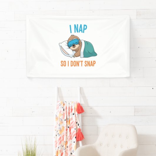 私は昼寝だからナマケモノをスナップしおもしろいない 横断幕 (インサイチュ)