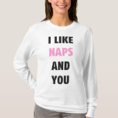 私は昼寝と君が好きだ Tシャツ (正面)