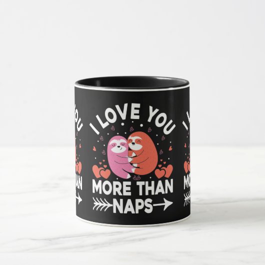 私は昼寝よりも君を愛している マグカップ (中央)