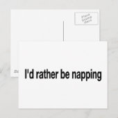 私は昼寝をしたい ポストカード (正面/裏面)