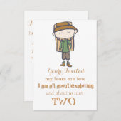 私は昼寝をハイキングの赤ちゃん誕生日の招待にスキップ 招待状 (正面/裏面)