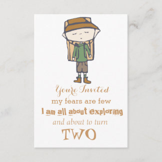 私は昼寝をハイキングの赤ちゃん誕生日の招待にスキップ 招待状