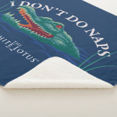 私は昼寝アリゲーターを行わない – 白い蓮 シェルパブランケット (3/4)