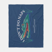 私は昼寝アリゲーターを行わない – 白い蓮 フリースブランケット (正面)