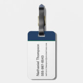 私は昼寝アリゲーターを行わない – 白い蓮 ラゲッジタグ (裏面縦)