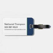 私は昼寝アリゲーターを行わない – 白い蓮 ラゲッジタグ (裏面横)