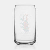 私は昼寝サルしない – 白い蓮 ガラス缶 (裏面)