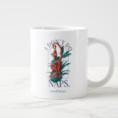 私は昼寝サルしない – 白い蓮 ジャンボコーヒーマグカップ (右)