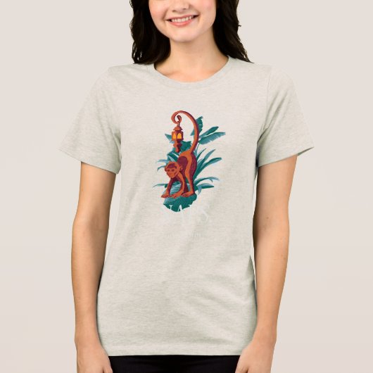 私は昼寝サルしない – 白い蓮 トライブレンドTシャツ (正面)