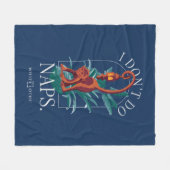 私は昼寝サルしない – 白い蓮 フリースブランケット (正面(横))