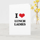 私は昼食の女性を愛します カード (黄色い花)