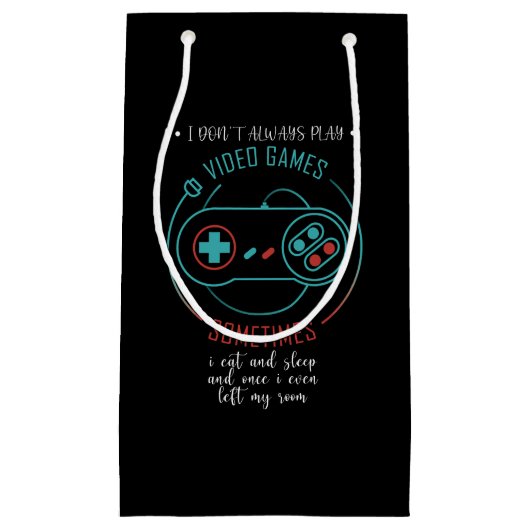 私は時々テレビゲ遊ームをしない スモールペーパーバッグ (正面)