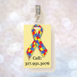 私は時々自閉症を持走っている- IDバッジママ呼び出し バッジ