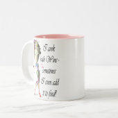 私は時々食糧おもしろいなギフトにワインと、加えます調理します ツートーンマグカップ (正面左)