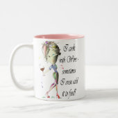 私は時々食糧おもしろいなギフトにワインと、加えます調理します ツートーンマグカップ (左)