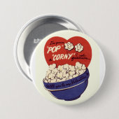 私は時代遅れの質問バレンタインボタンをぽんと鳴らそうと思っています 缶バッジ (正面&裏面)