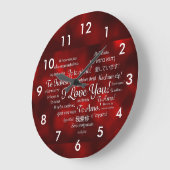 私は時計が大好きだ ラージ壁時計 (傾斜)