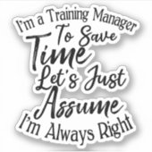 私は時間の訓練マネジャー救です シール (正面)