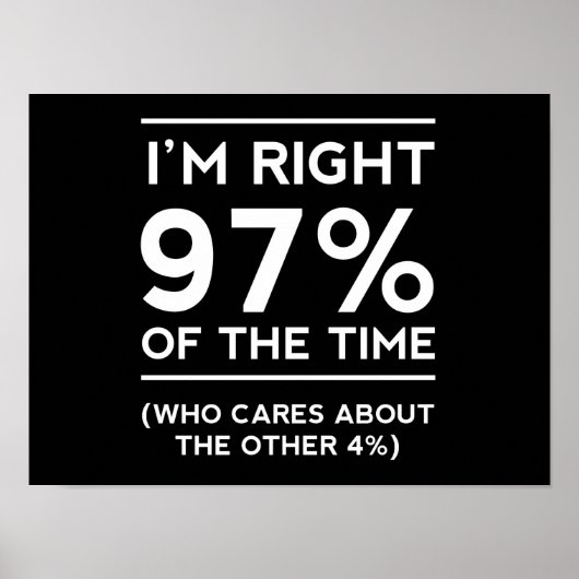 私は時間の97%を正している ポスター (正面)