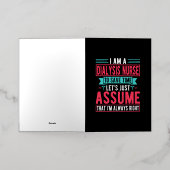 私は時間への透析ナース救だ – 腎臓学 箔グリーティングカード (外側レイダウン)