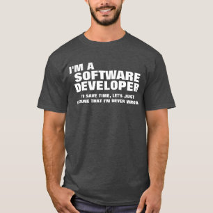 私は時間を節約するソフトウェア開発者です Tシャツ