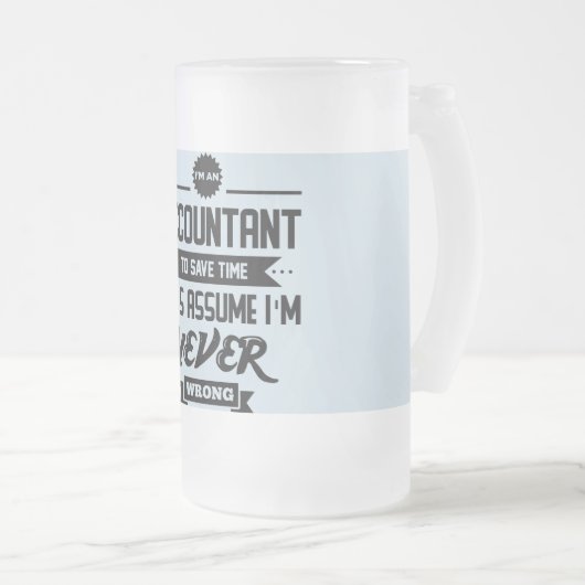 私は時間を節約する会計士仮定するために割り当てますです フロストグラスビールジョッキ (正面右)