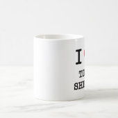 私は時間シートを愛します コーヒーマグカップ (中央)