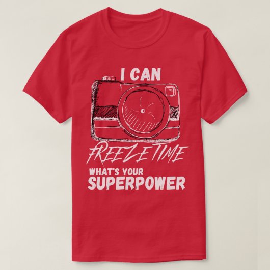 私は時間1を凍結できる Tシャツ (デザイン正面)