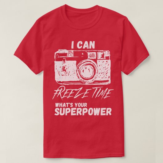 私は時間2を凍結できる Tシャツ (デザイン正面)