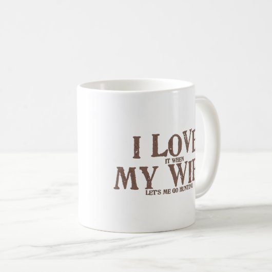 私は時(それ)私の妻を愛します(私は捜すことを行く) コーヒーマグカップ (正面右)