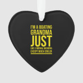 私は普通のおばあちゃんと同じように舟遊びのおじいちゃんだ オーナメント (正面)